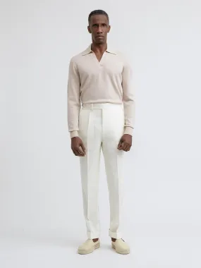 Ivory S130 Wool Oscar Trousers