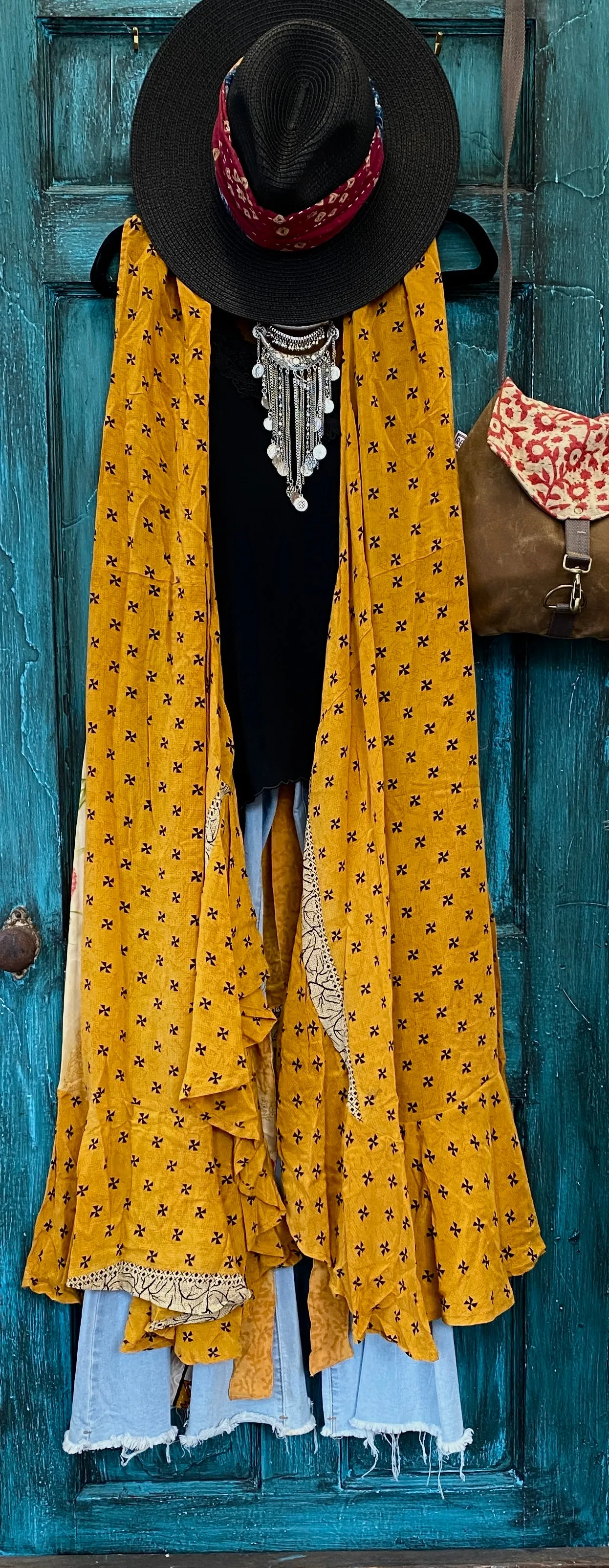 Kimono Vest Kantha Bae yellow