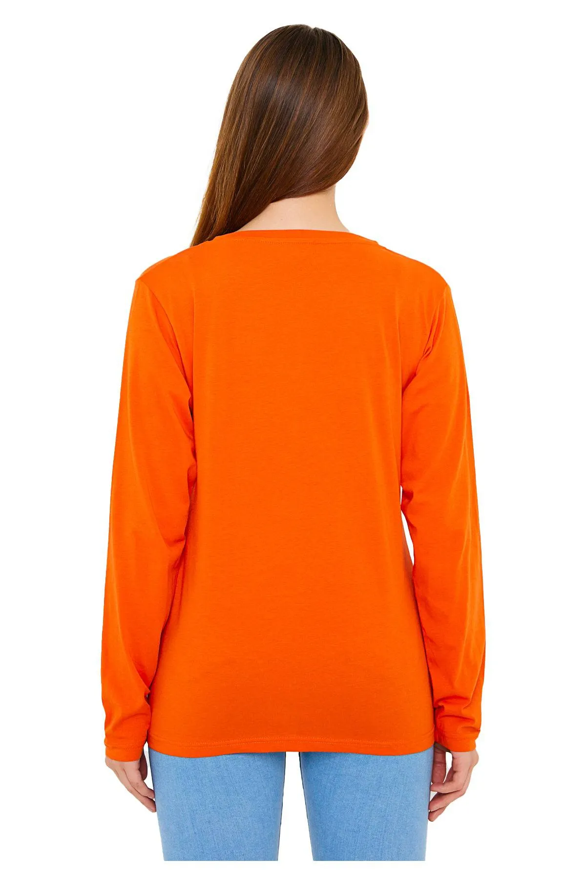 Long Sleeve V-Neck Shirts for Women & Girls - Colorful Pima Cotton