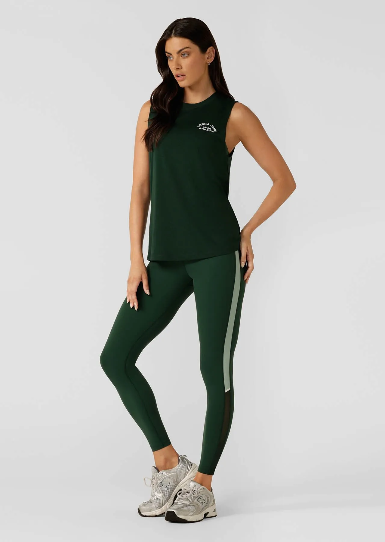 Lotus Muscle Tank | Dark Green