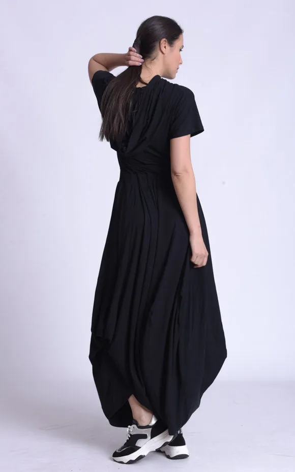 Maxi Hooded Cotton Dress