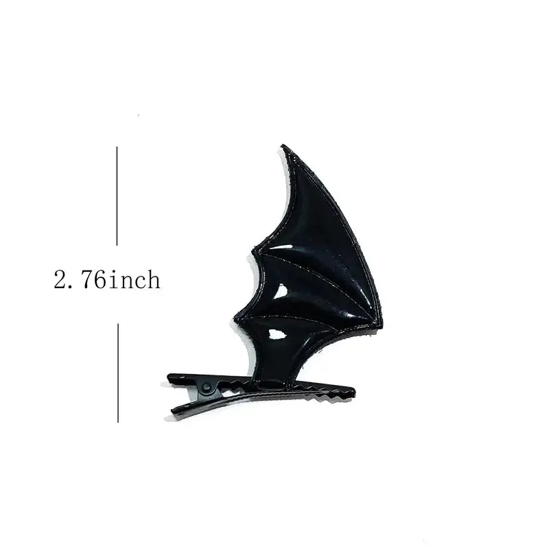 Midnight Flutter Hair Clips: Set of Two Bat Wings