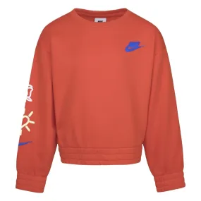 NIKE KIDS DAY RED CREW SWEATSHIRT