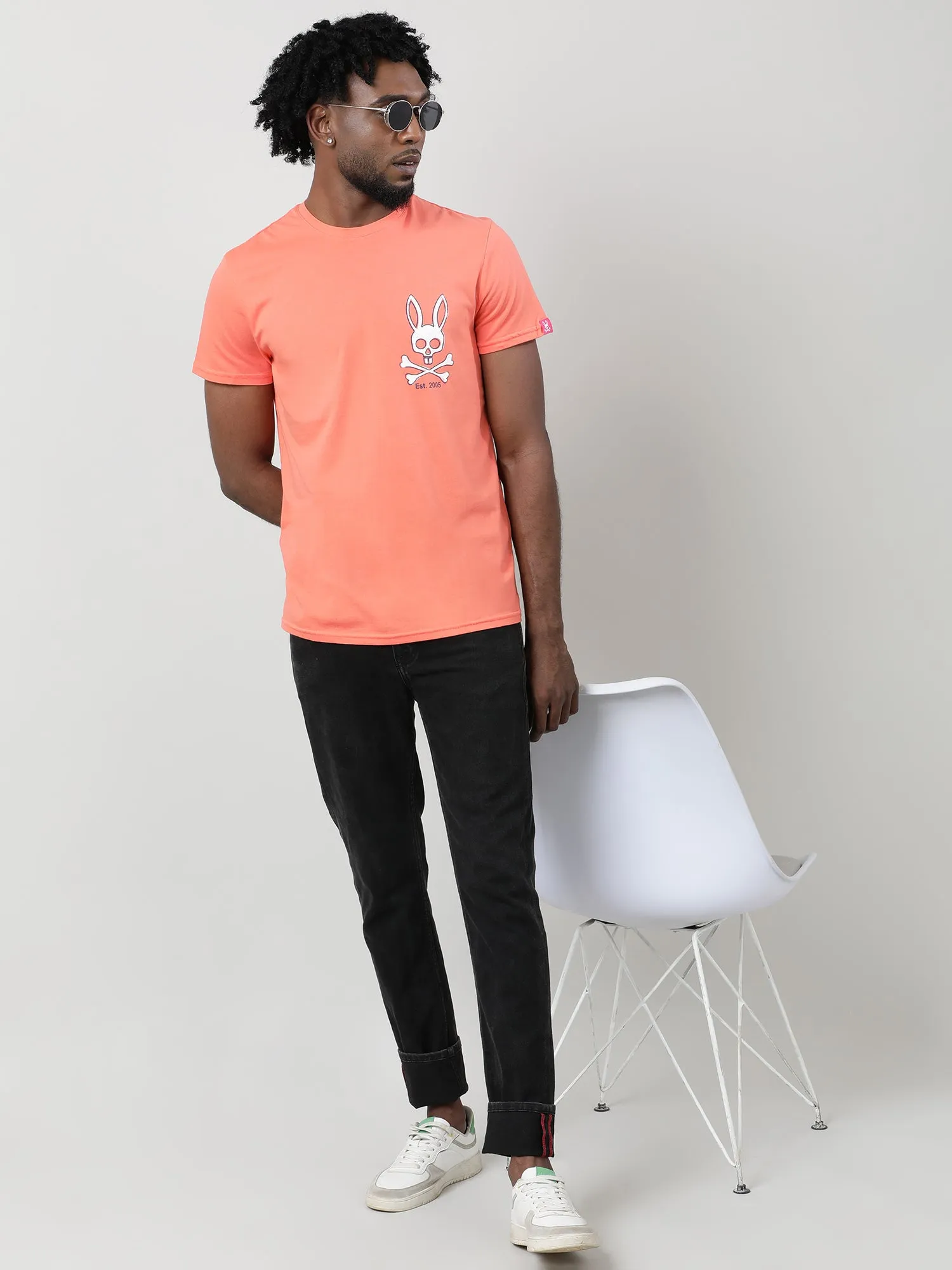 Orange Regular Fit Super Soft T shirt