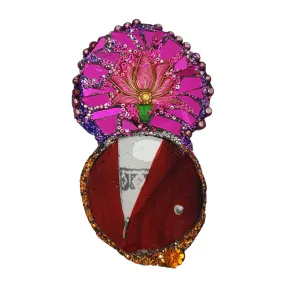 PINK AND RED ORNATE BROOCH - LOTUS LOVER