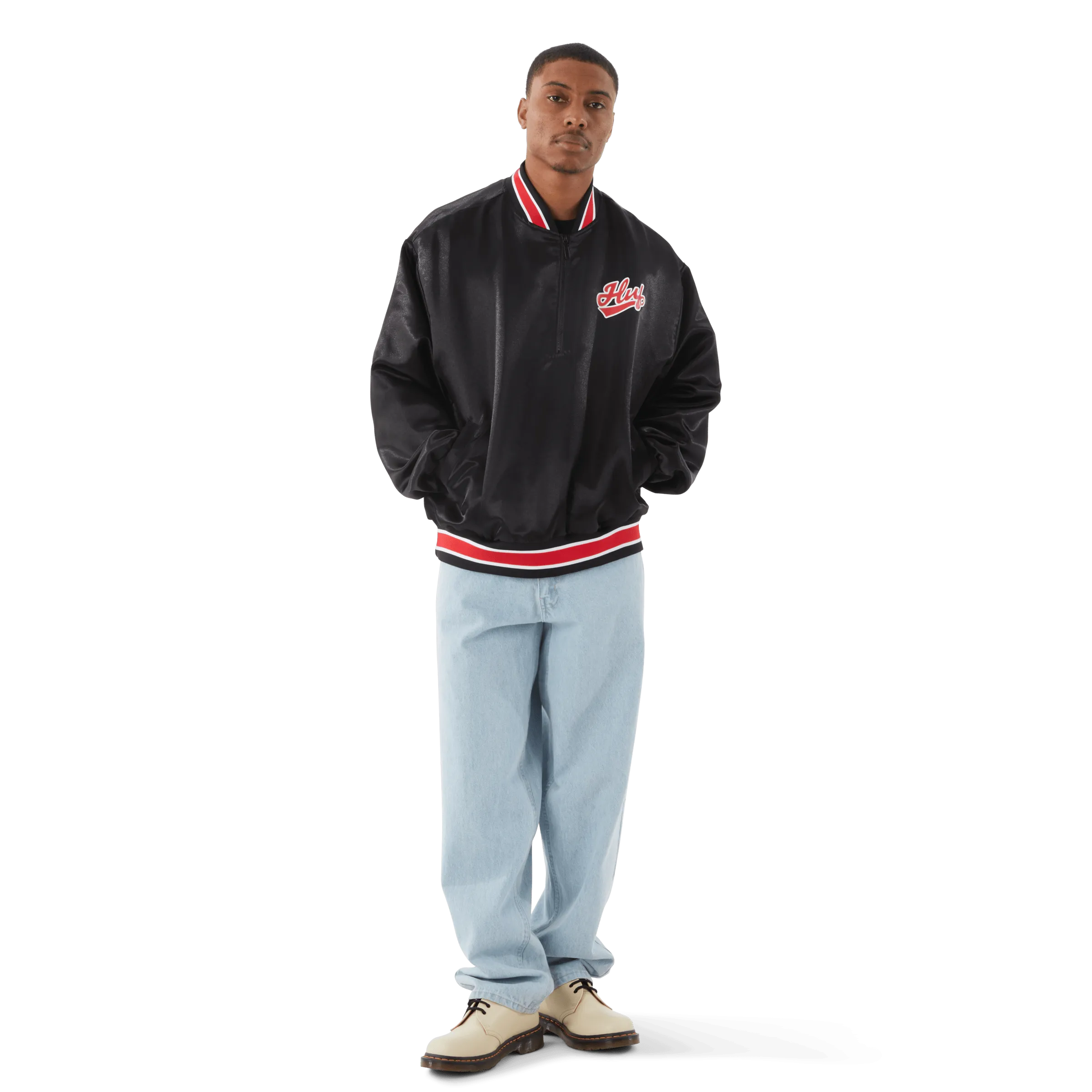 Pop Fly Satin Baseball Jacket