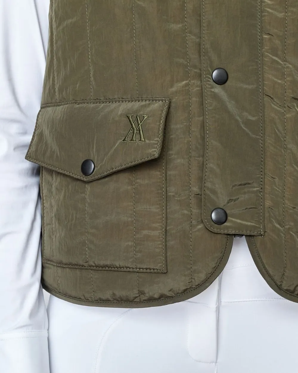 Quilted Riding Vest Green