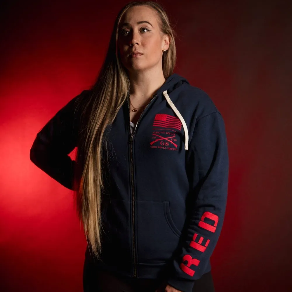 RED Friday Full-Zip Hoodie - Midnight Navy