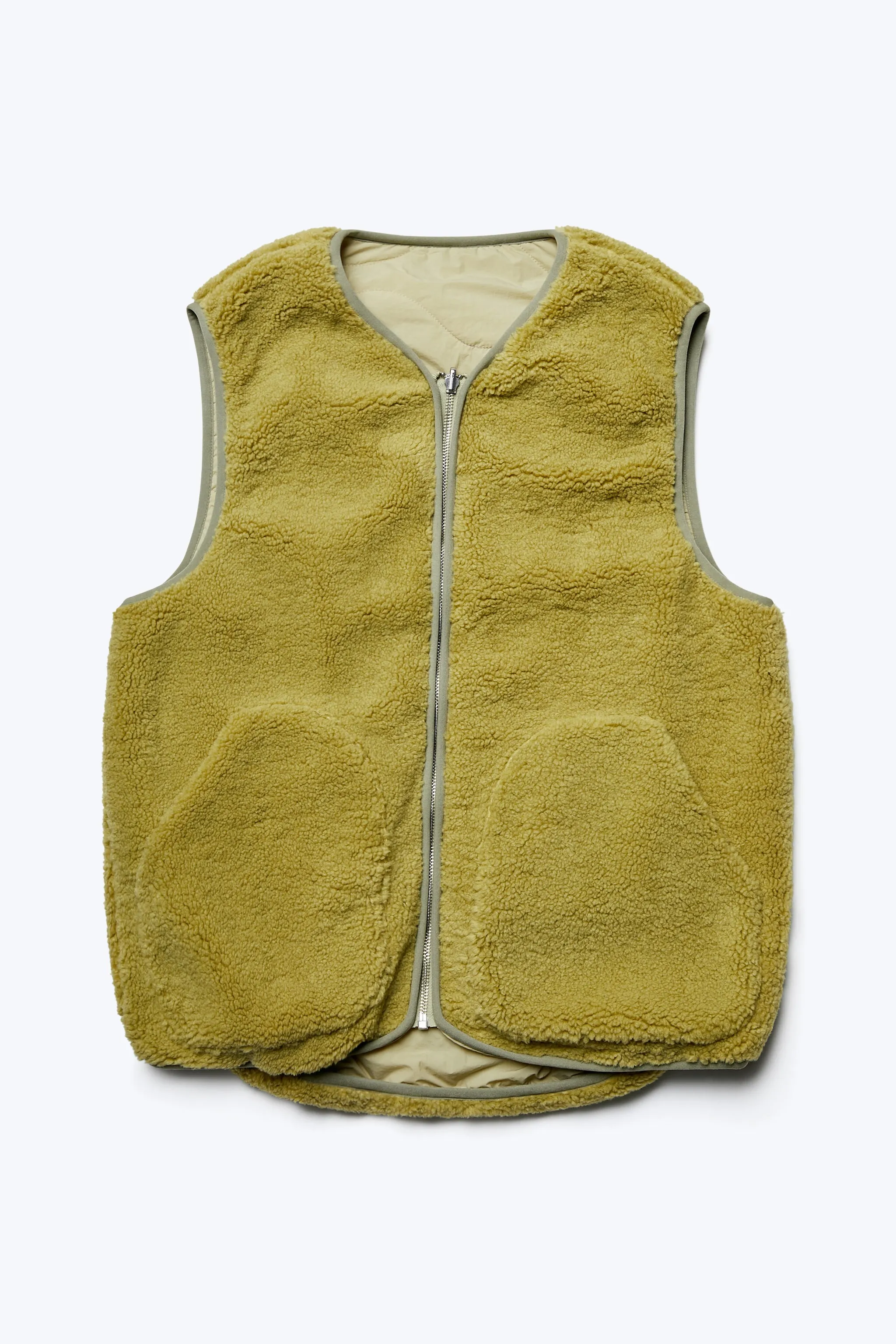 Site Shearling Vest Chartreuse / Sand