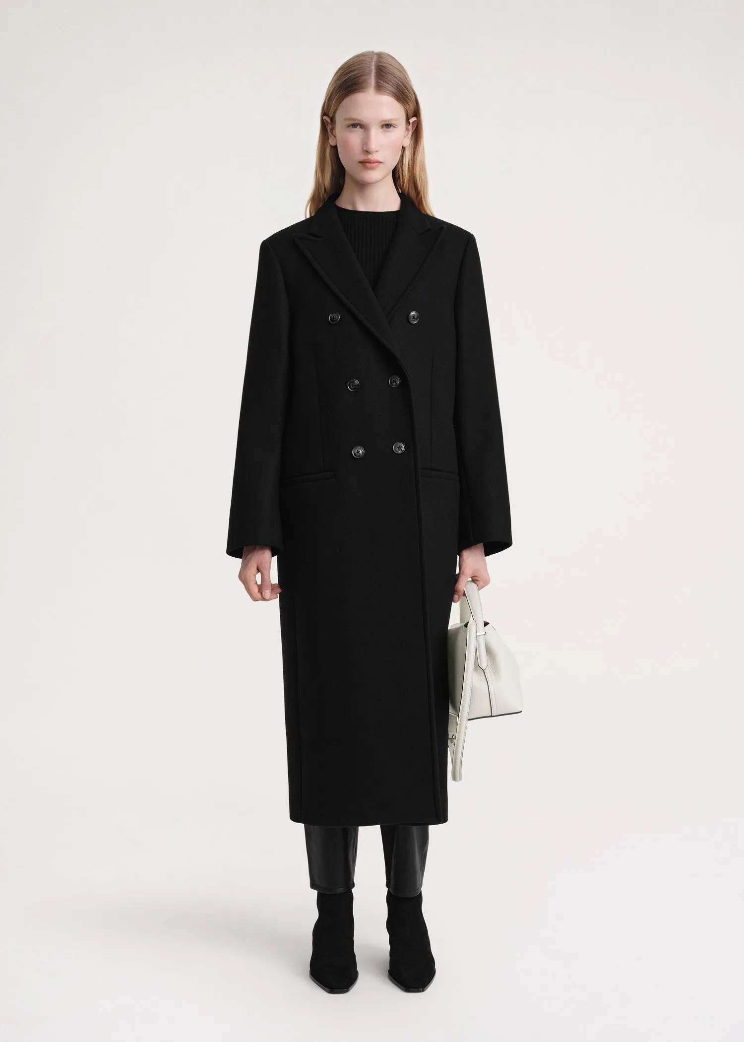 Tailored overcoat black