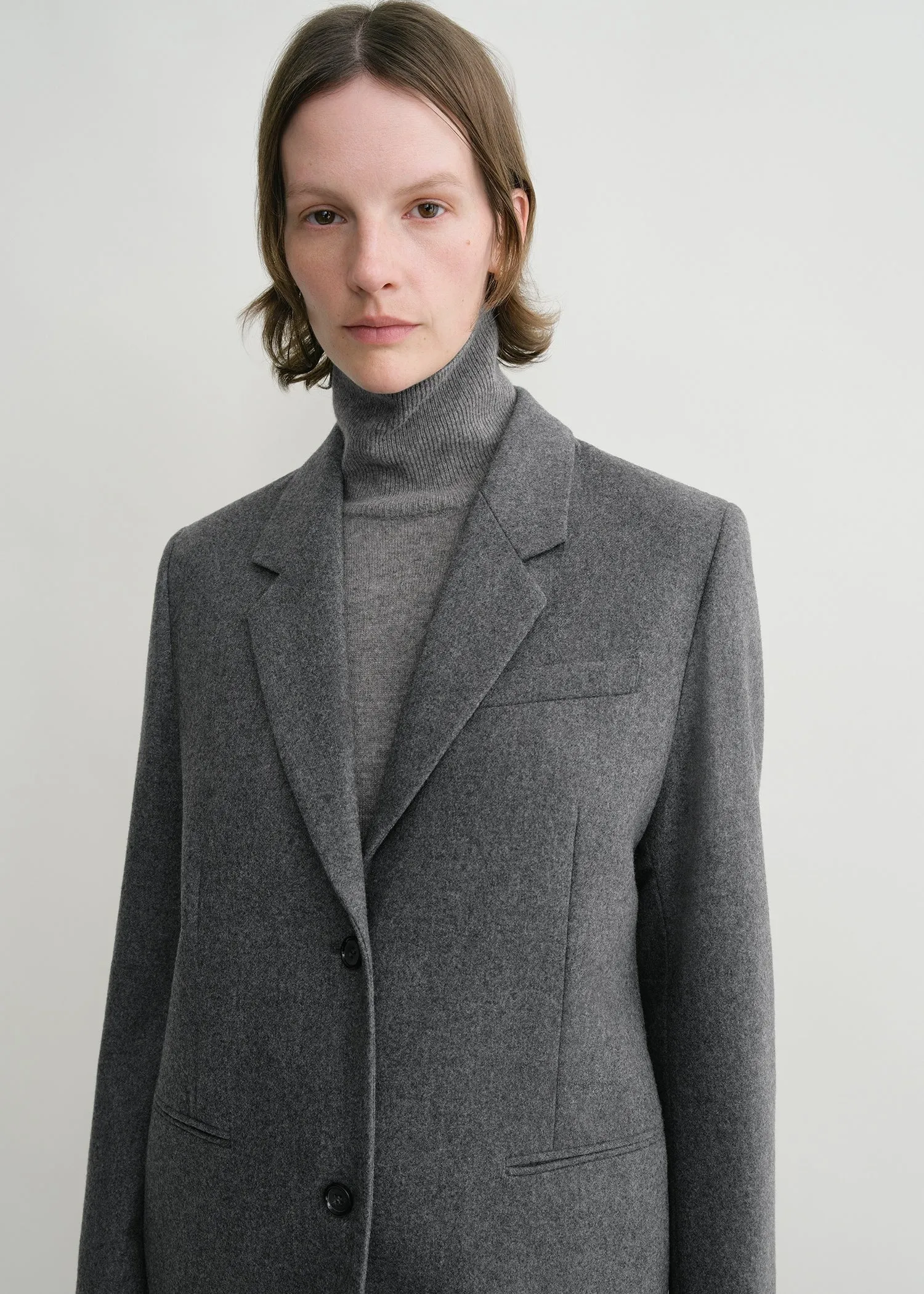 Tailored suit jacket grey mélange