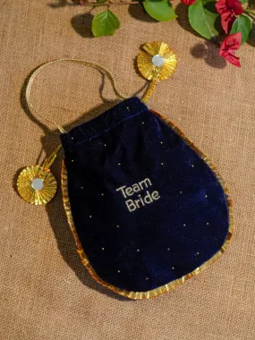 Team Bride Embroidered Gota-patti Potli