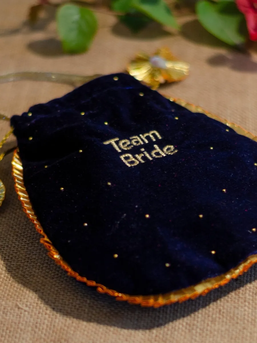 Team Bride Embroidered Gota-patti Potli