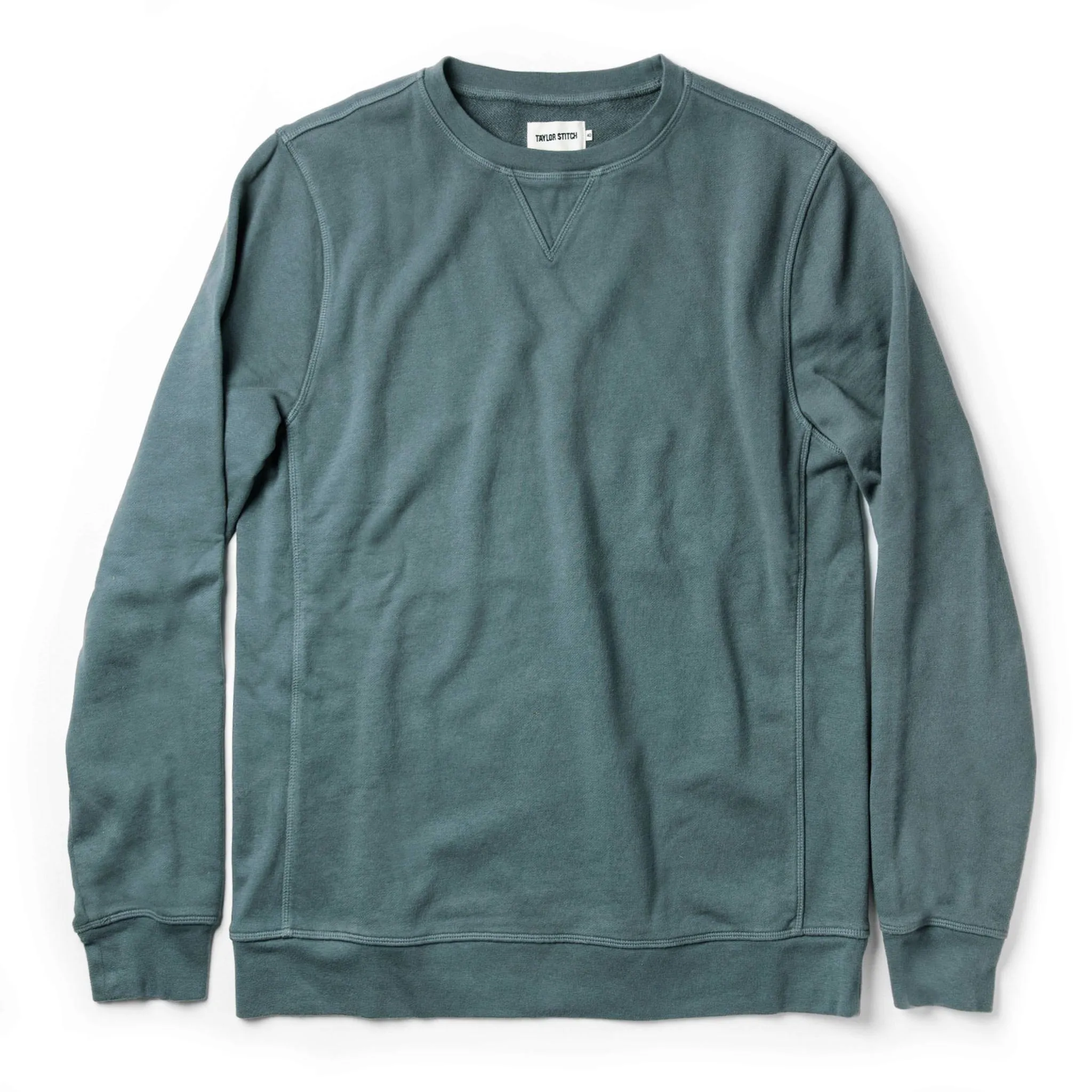 The Crewneck in Sea Green Terry