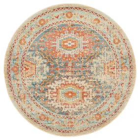 The Euro Blue Round Rug