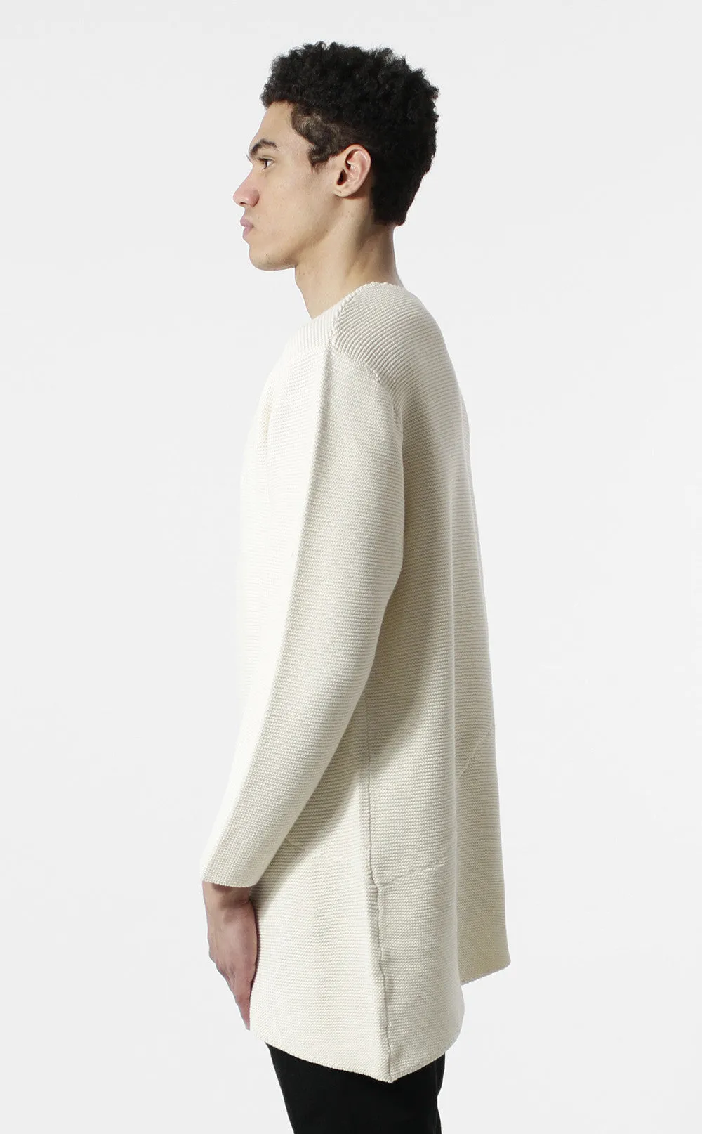 Unknown Misanthrope Asymmetrical Wide Hem Knitted Designer Sweater