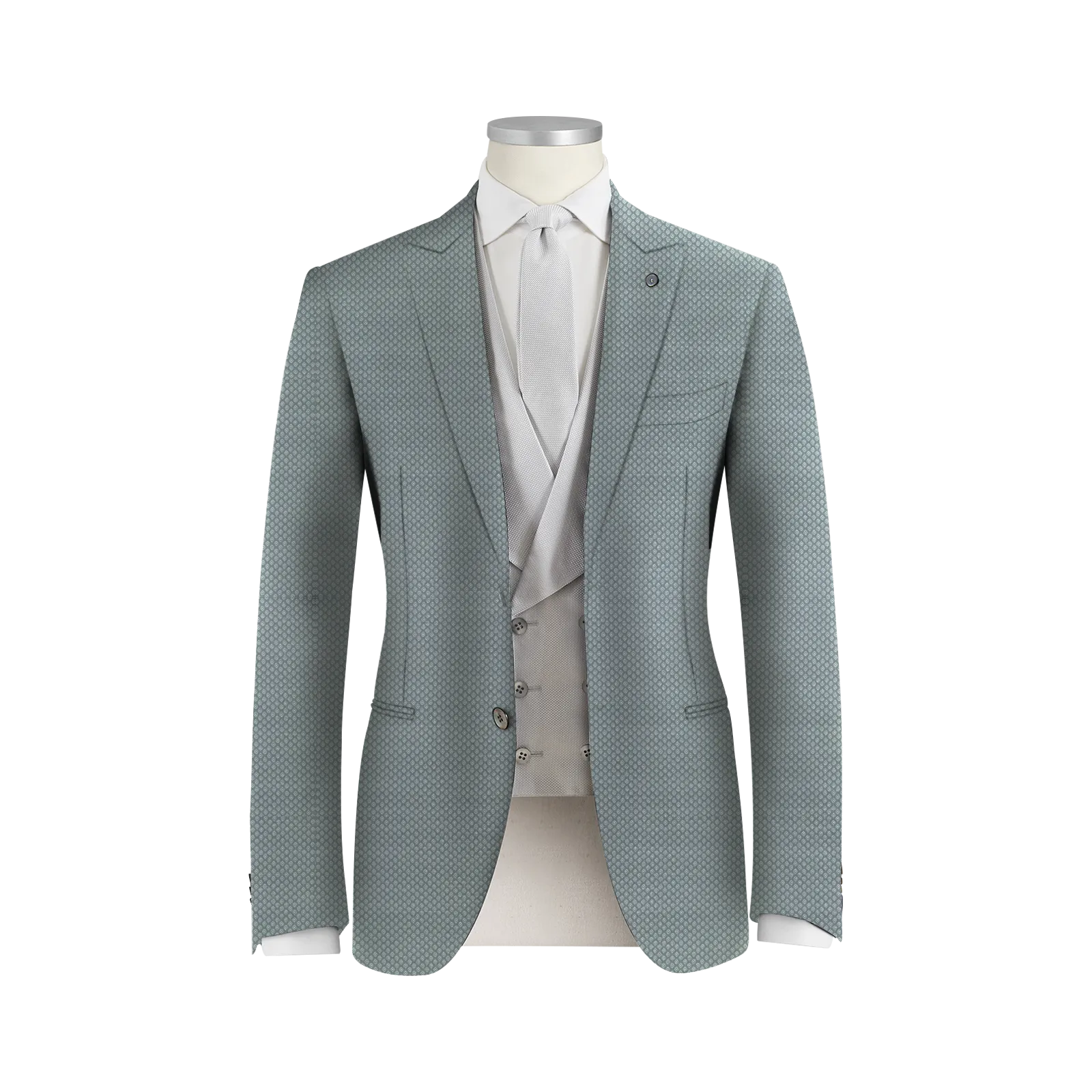 WEDDING SUIT IN GREY WOOL SILK