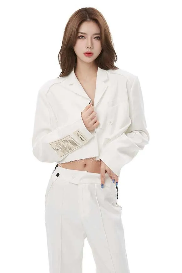 White Cropped Jacket