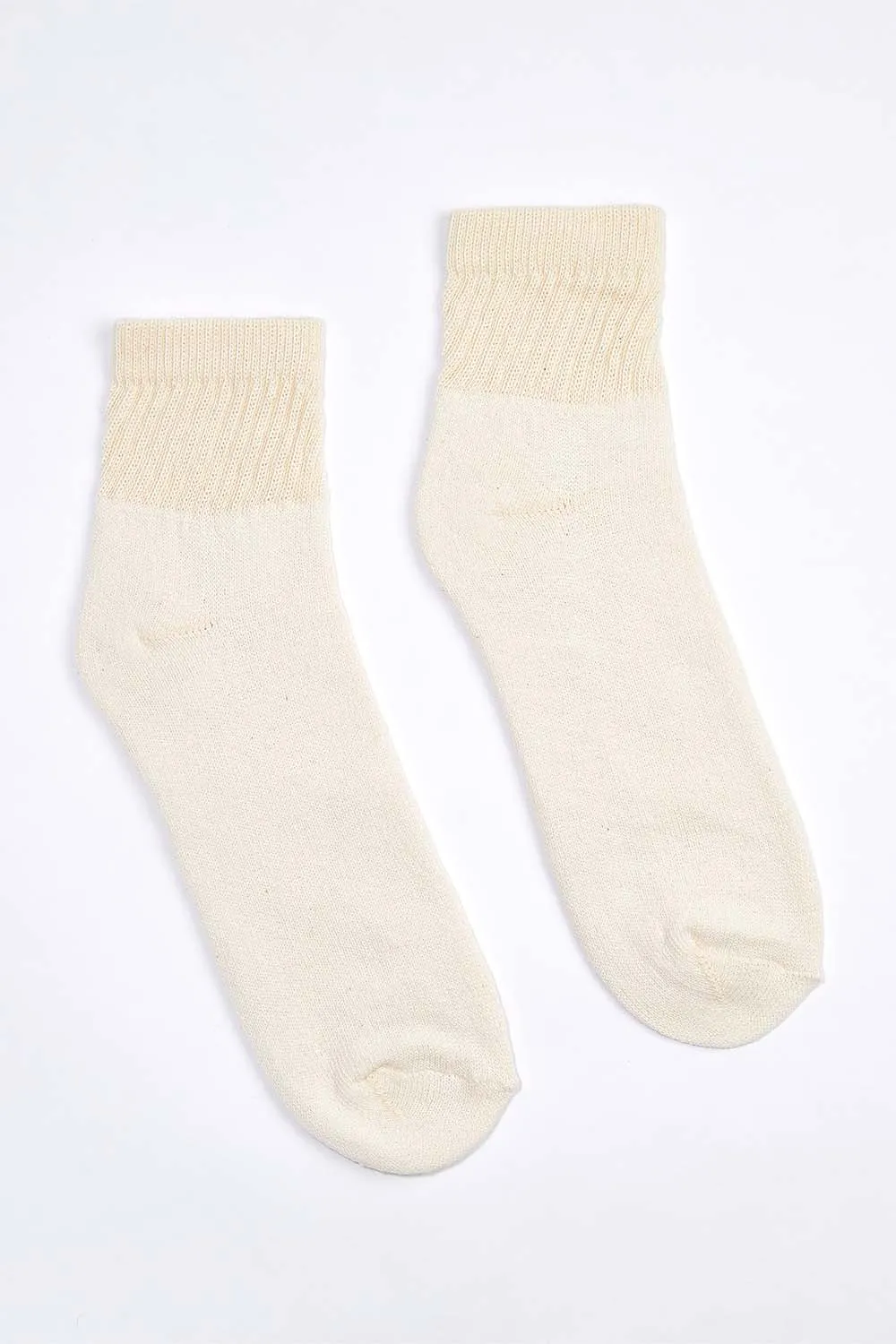 Women's 3 Pack Organic Cotton Socks Natural-White Ankle