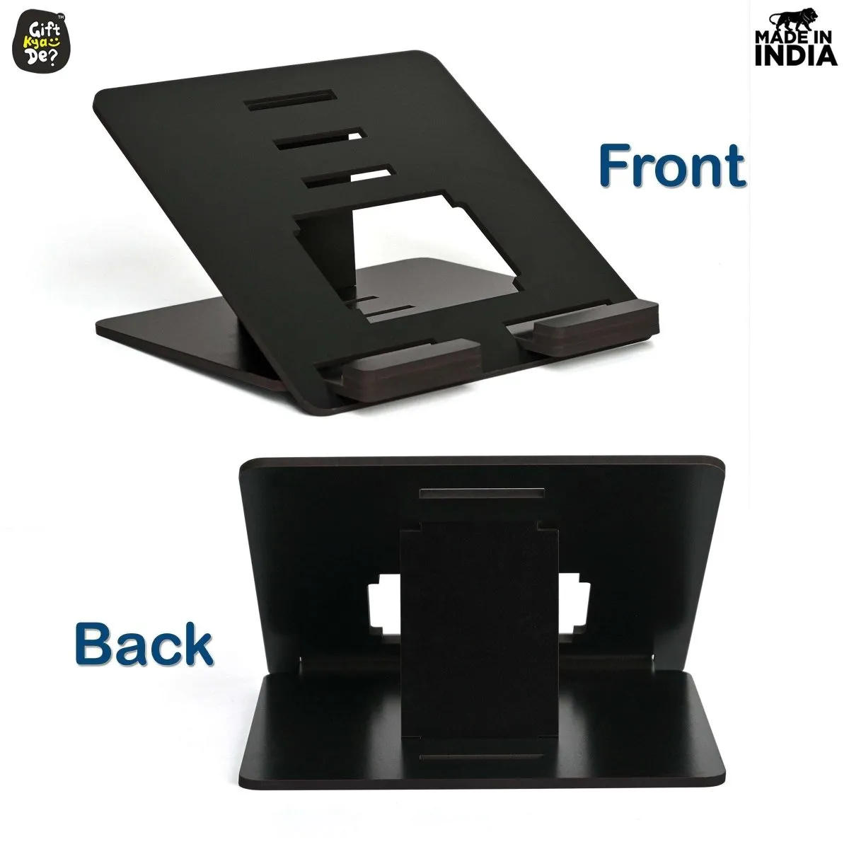 Wooden Foldable Portable Laptop Stand With 3 Level Adjustable Stand | Laptop Accessories | Gadget 2024